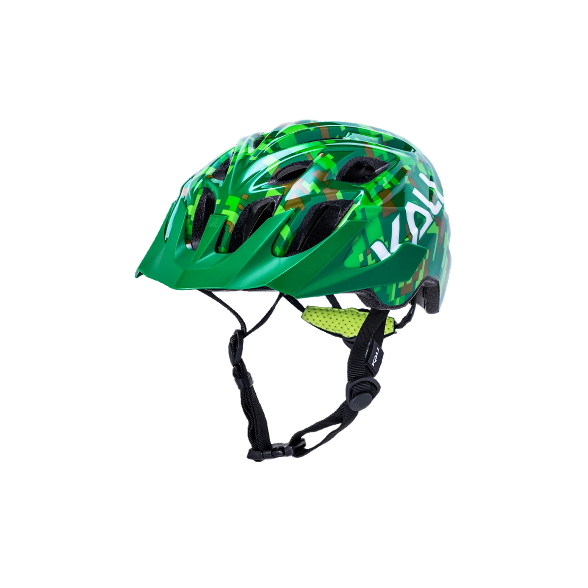 Kali Protectives Chakra MTB Helmet - Youth - Pixel Gloss Green