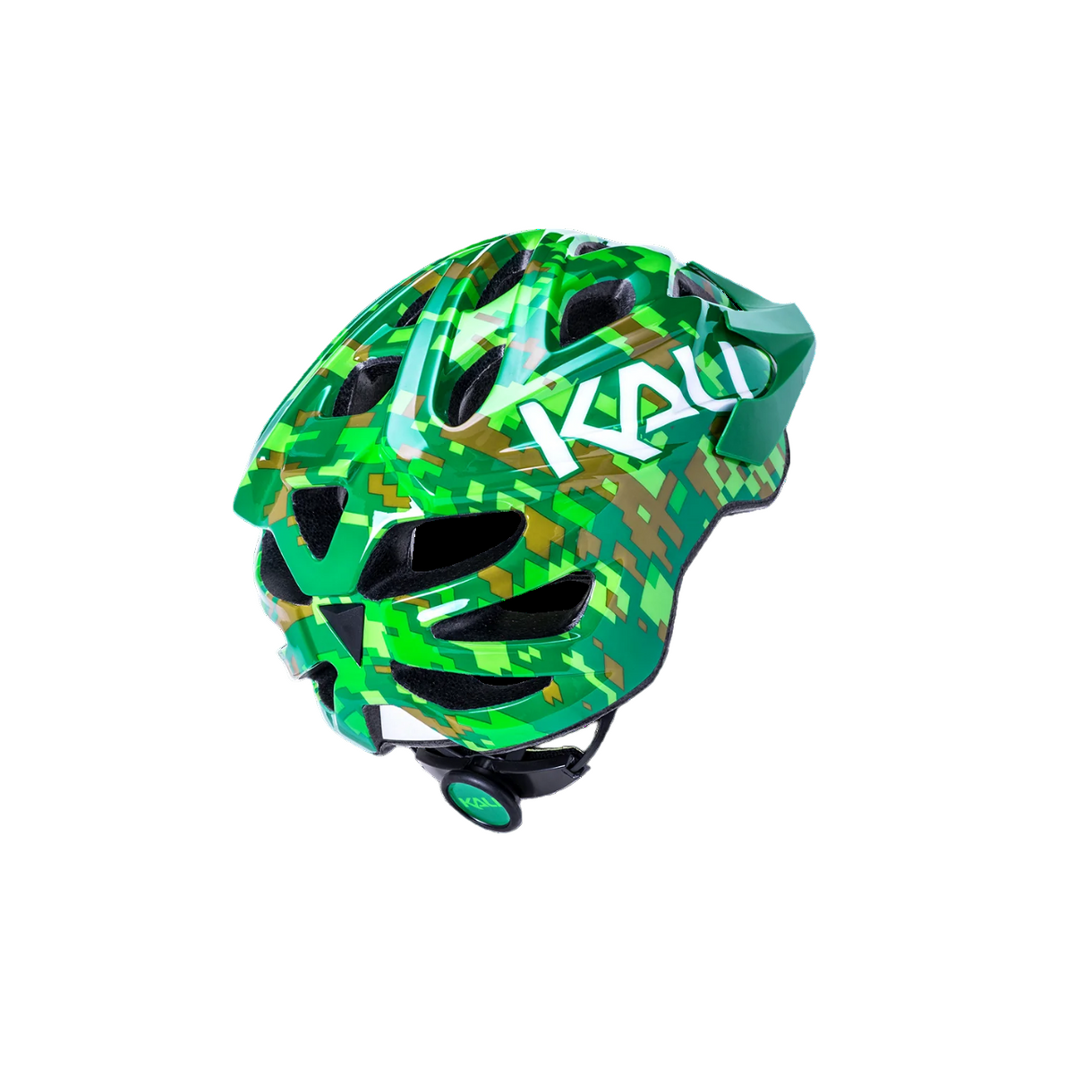 Kali Protectives Chakra MTB Helmet - Youth - Pixel Gloss Green
