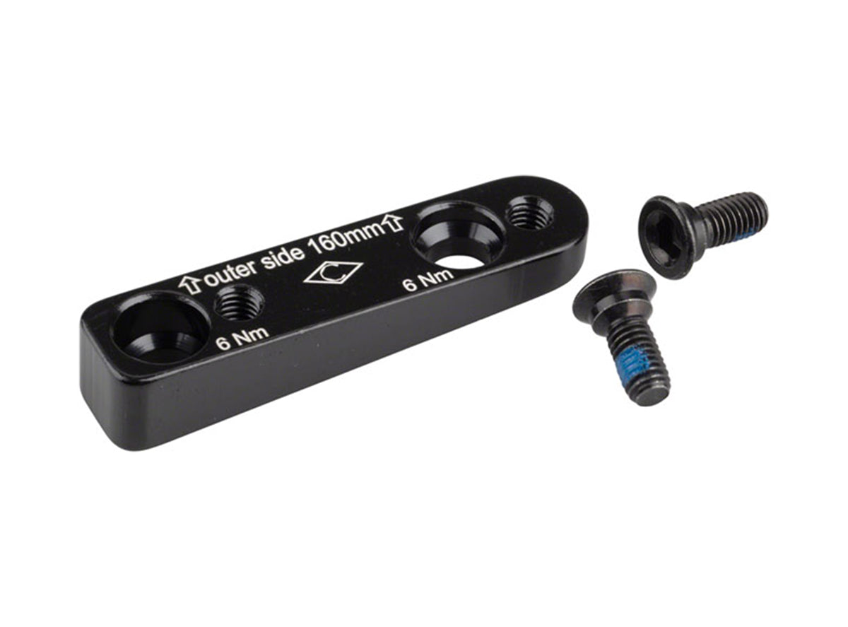 Campagnolo EKAR Disc Brake Caliper Adapter Black 160mm Flat Mount - Front