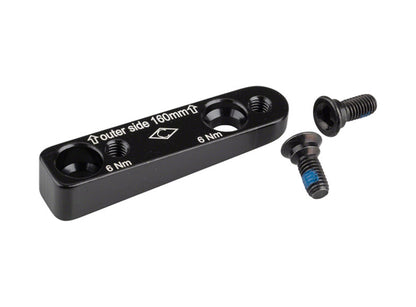 Campagnolo EKAR Disc Brake Caliper Adapter Black 160mm Flat Mount - Front