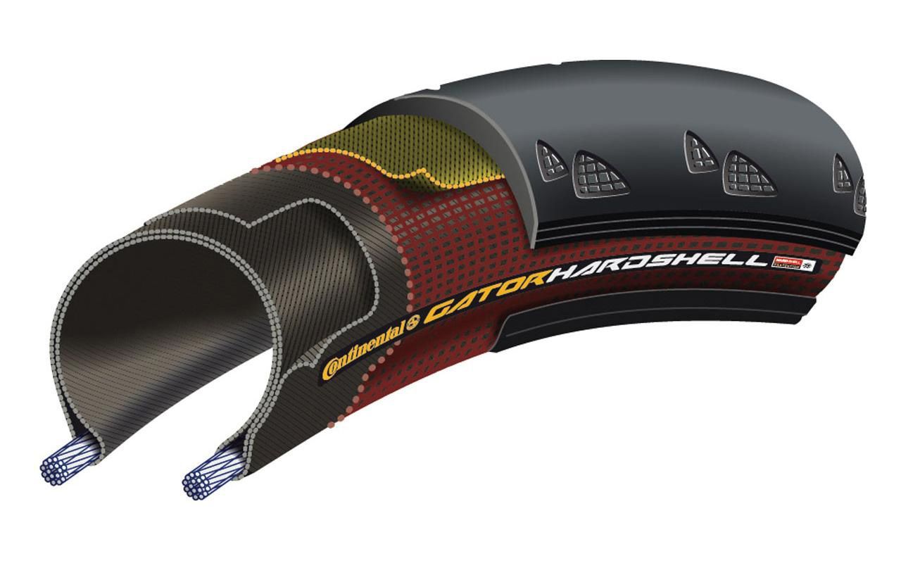 Continental Gator Hardshell 27" Wire Road Tire - Black Black 1.1/4" 