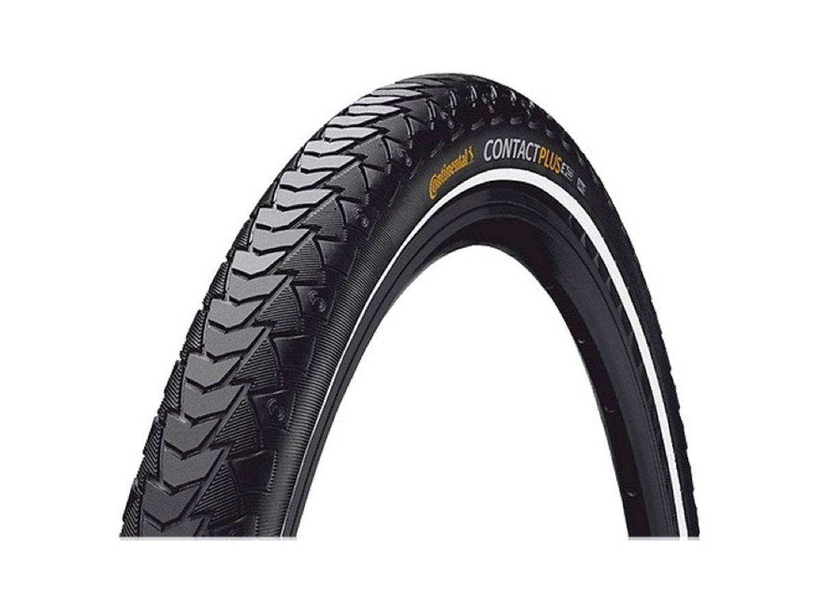 Continental Contact Plus 28" Wire Road Tire - Black-Reflex Black - Reflex 1.5" 