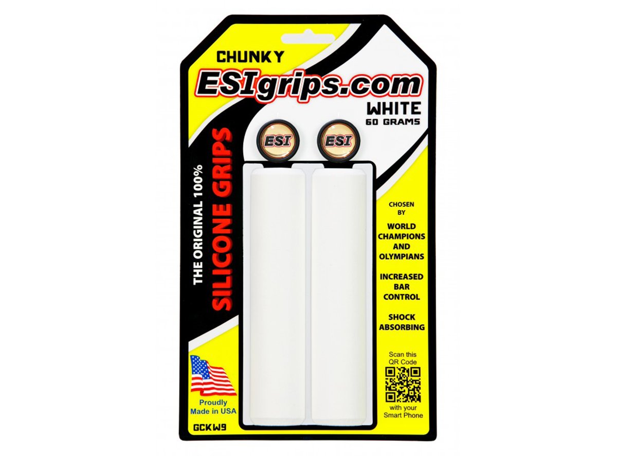 ESI Chunky Silicon MTB Grips - White White  