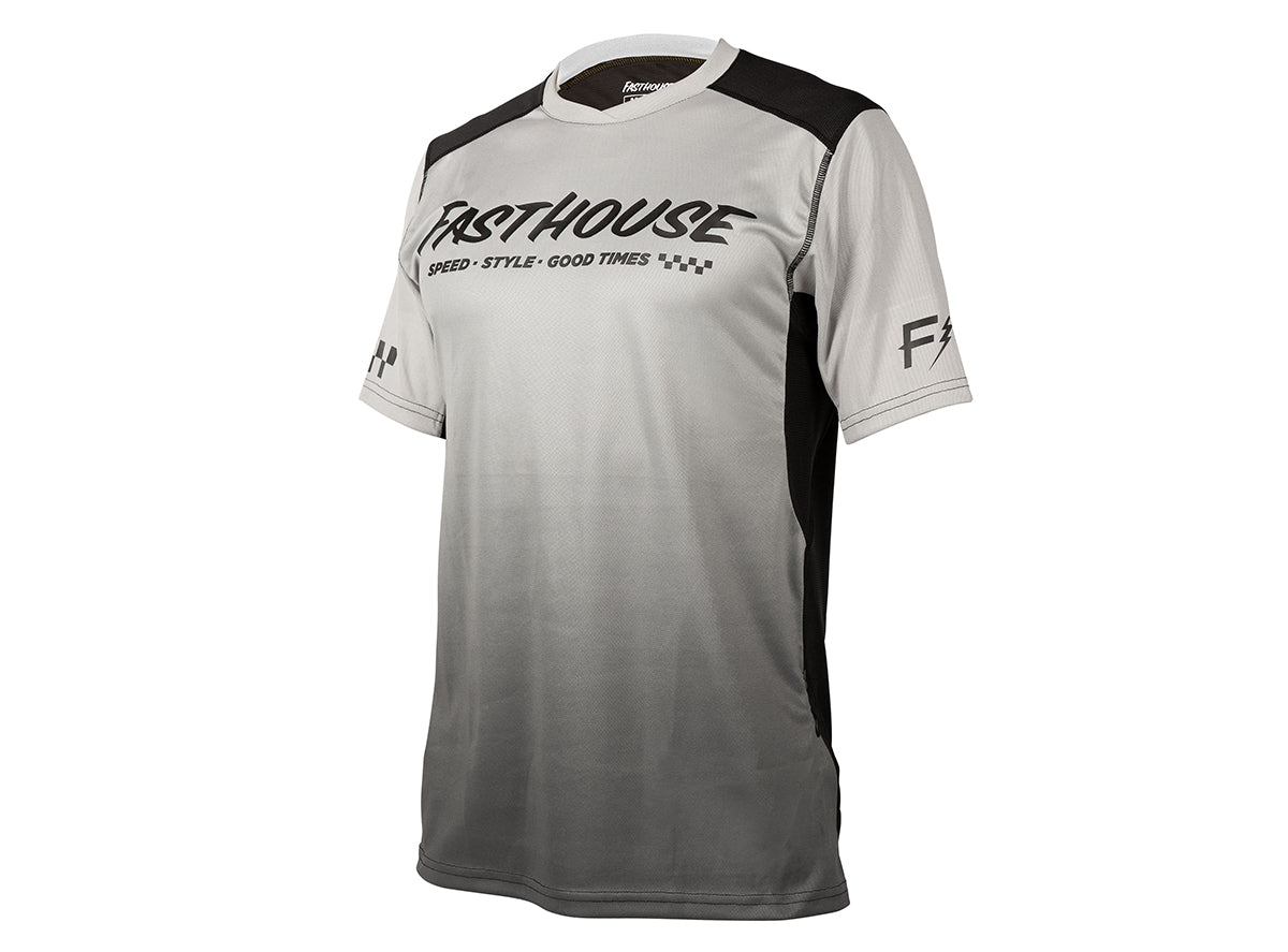 Fasthouse Alloy Slade Short Sleeve Jersey - Youth - Gray-Black Gray - Black Small 