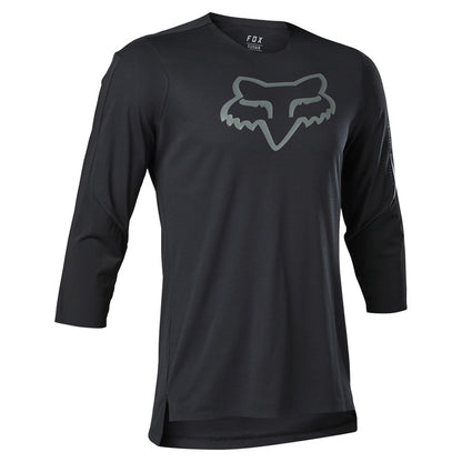 Fox Racing Flexair Delta 3/4 Sleeve MTB Jersey - Black - 2022 Black Small 