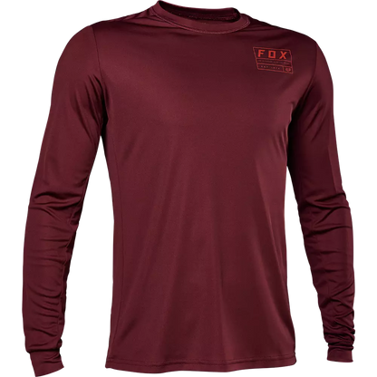 Fox Racing Ranger Long Sleeve MTB Jersey - Swath - Dark Maroon - 2022 Dark Maroon Small 