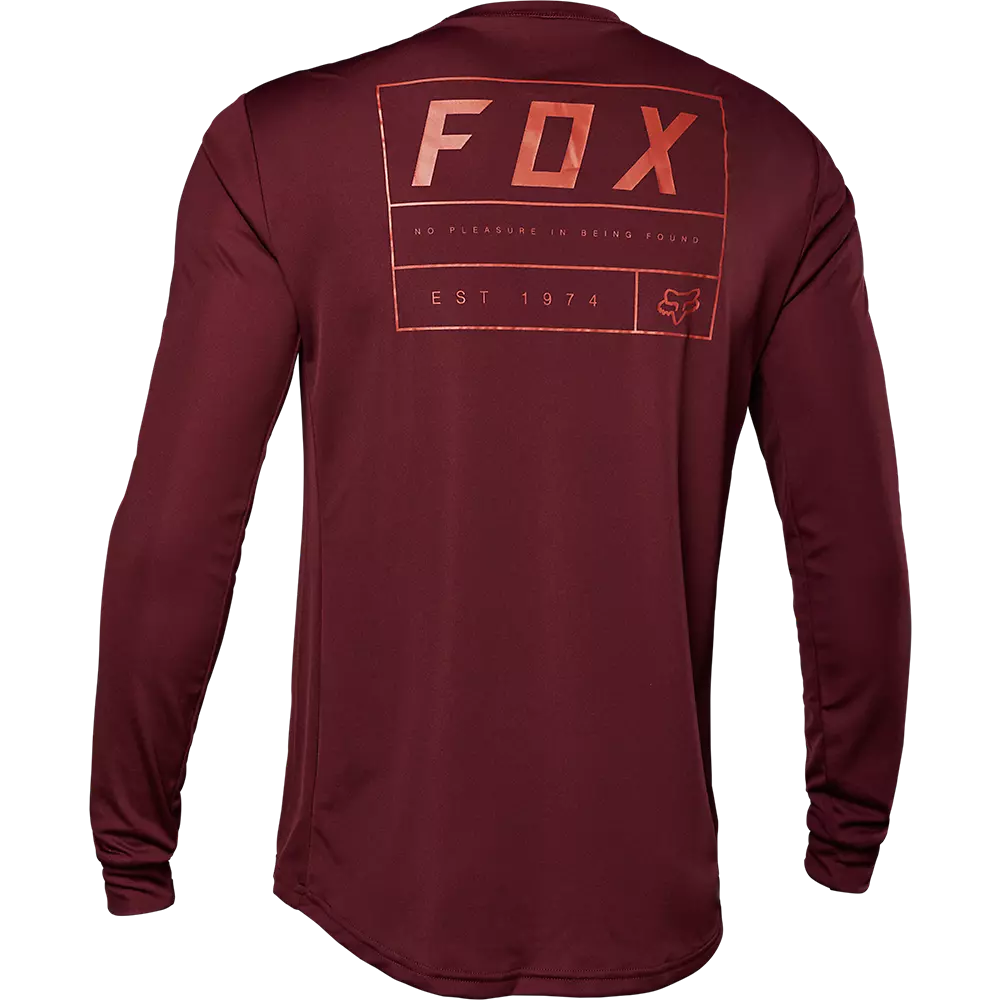 Fox Racing Ranger Long Sleeve MTB Jersey - Swath - Dark Maroon