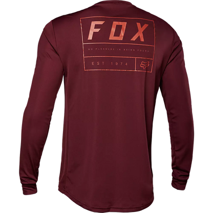 Fox Racing Ranger Long Sleeve MTB Jersey - Swath - Dark Maroon