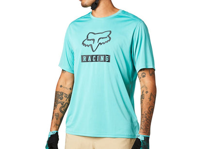 Fox Racing Ranger Short Sleeve MTB Jersey - Block - Teal - 2021 Teal Small 