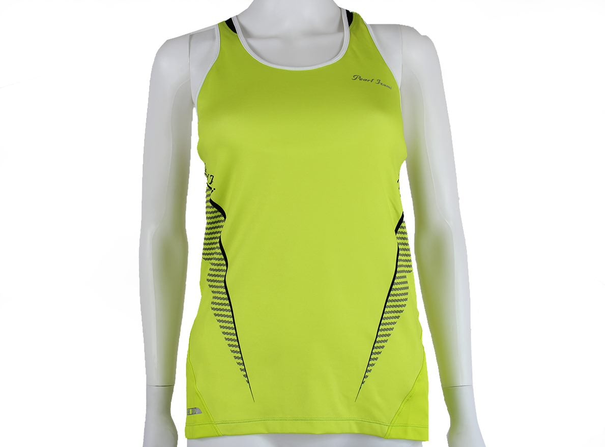 Pearl Izumi Fly InRCool Sport Tank - Womens - White-Lime White - Lime Large 