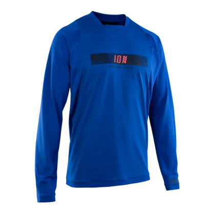 ION Scrub Amp Long Sleeve MTB Jersey - Cobalt Reef - 2022 755 Cobalt Reef Small 