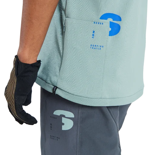 ION Scrub Amp Short Sleeve MTB Jersey - Tidal Green - 2022