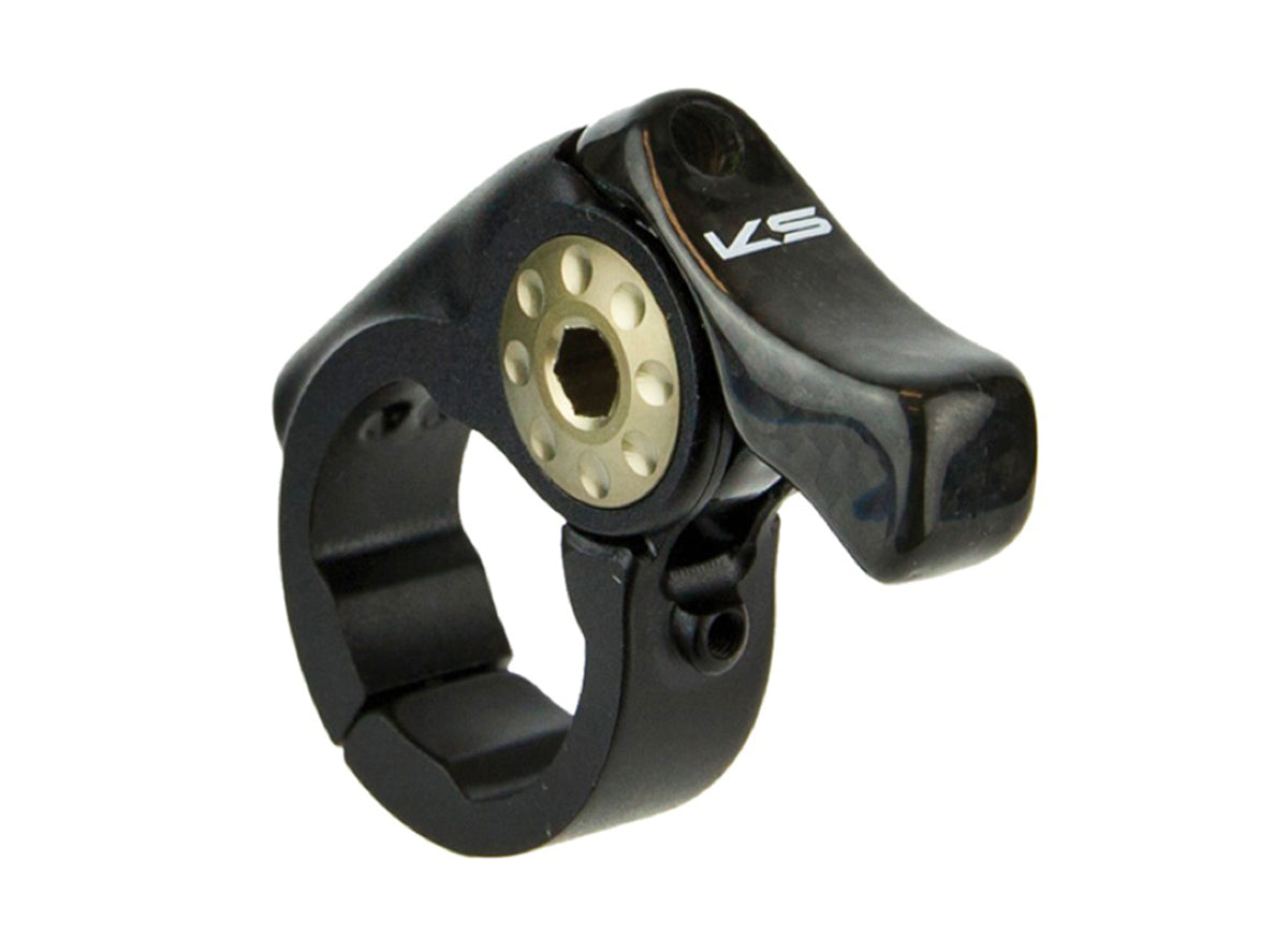 KS Suspension KG Remote Lever - Black-Carbon Black Carbon Lever - Integrated Grip Lock 