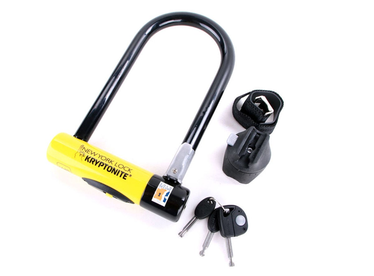 Kryptonite New York U-Lock - Black-Yellow Black - Yellow 4" x 8" - Bracket Included 