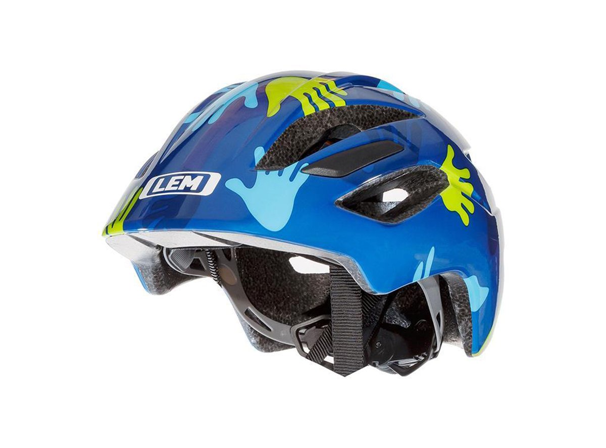 LEM Lil' Champ Toddlers Bike Helmet - Blue Hands Blue Hands One Size 