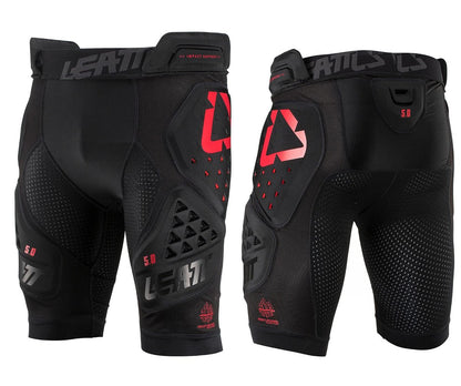 Leatt 3DF 5.0 Impact Short - Black-Red Black - Red Small 