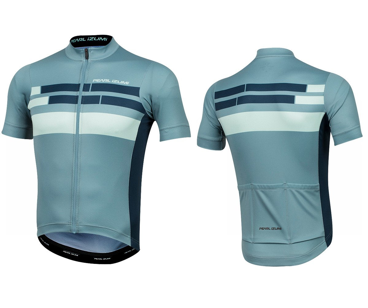 Pearl Izumi Elite Escape Graphic Short Sleeve Road Jersey - Arctic-Midnight Navy Segment Arctic - Midnight Navy Segment Small 
