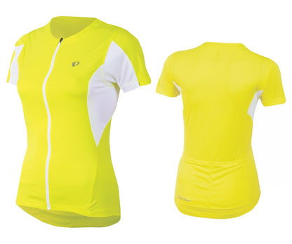 Pearl Izumi Select Short Sleeve Road Jersey - Womens - Screaming Yellow-White Screaming Yellow-White Large 
