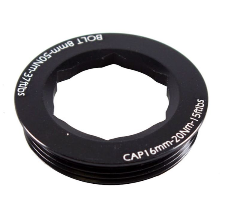 Race Face Cinch XC/AM Puller Cap and Washer Set - Gloss Black Black  