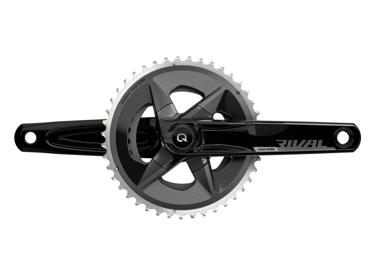 SRAM Rival AXS Wide 12 Spd Road Power Meter Crankset - Black Black 165mm - 43-30t 