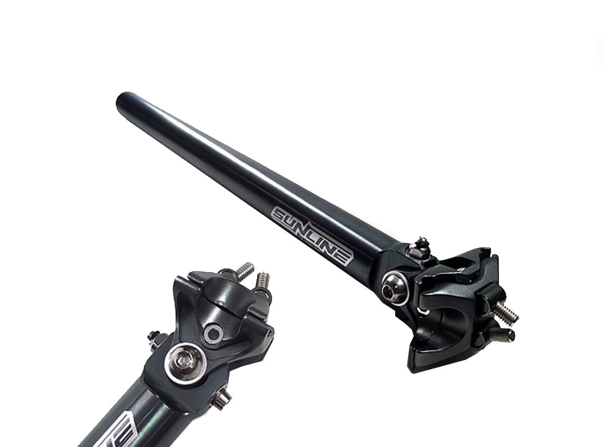 Sunline V-1 Seatpost - Black Black 27.2mm 400mm - Aluminum