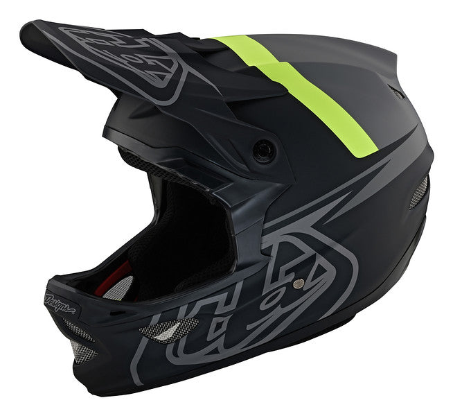 Troy Lee Designs D3 Fiberlite Full Face Helmet - Slant - Gray