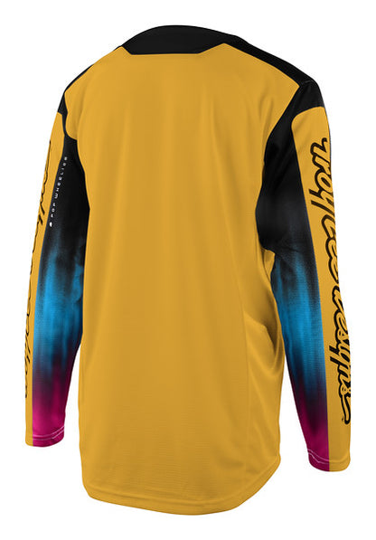 Troy Lee Designs Sprint Long Sleeve MTB Jersey - Youth - Jet Fuel - Golden - 2022