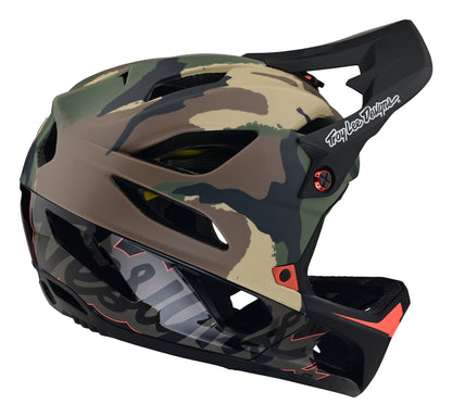 Troy Lee Designs Stage Full Face Helmet with MIPS - Signature Camo - Army Green - 2023