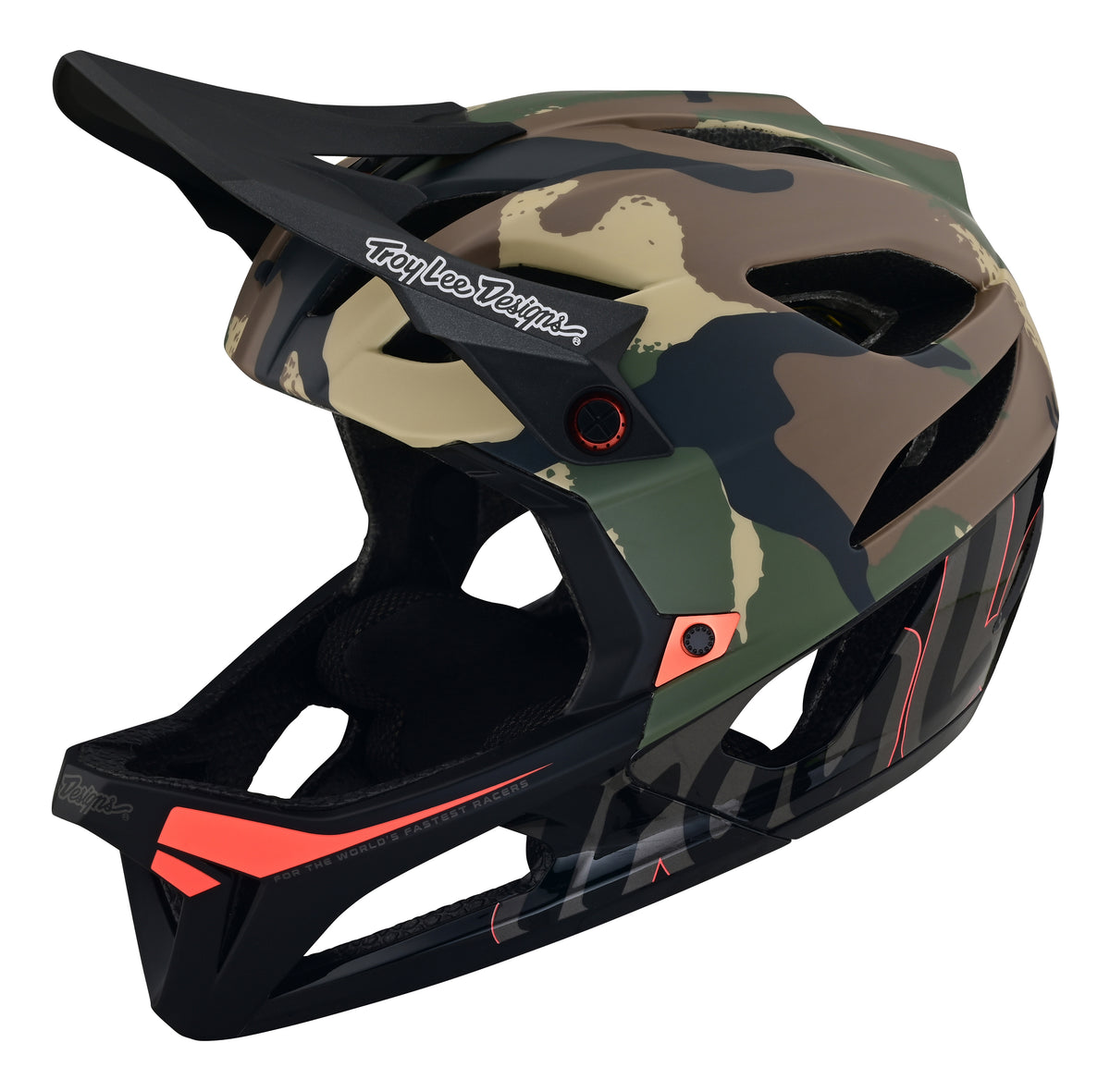 Troy Lee Designs Stage Full Face Helmet with MIPS - Signature Camo - Army Green - 2023
