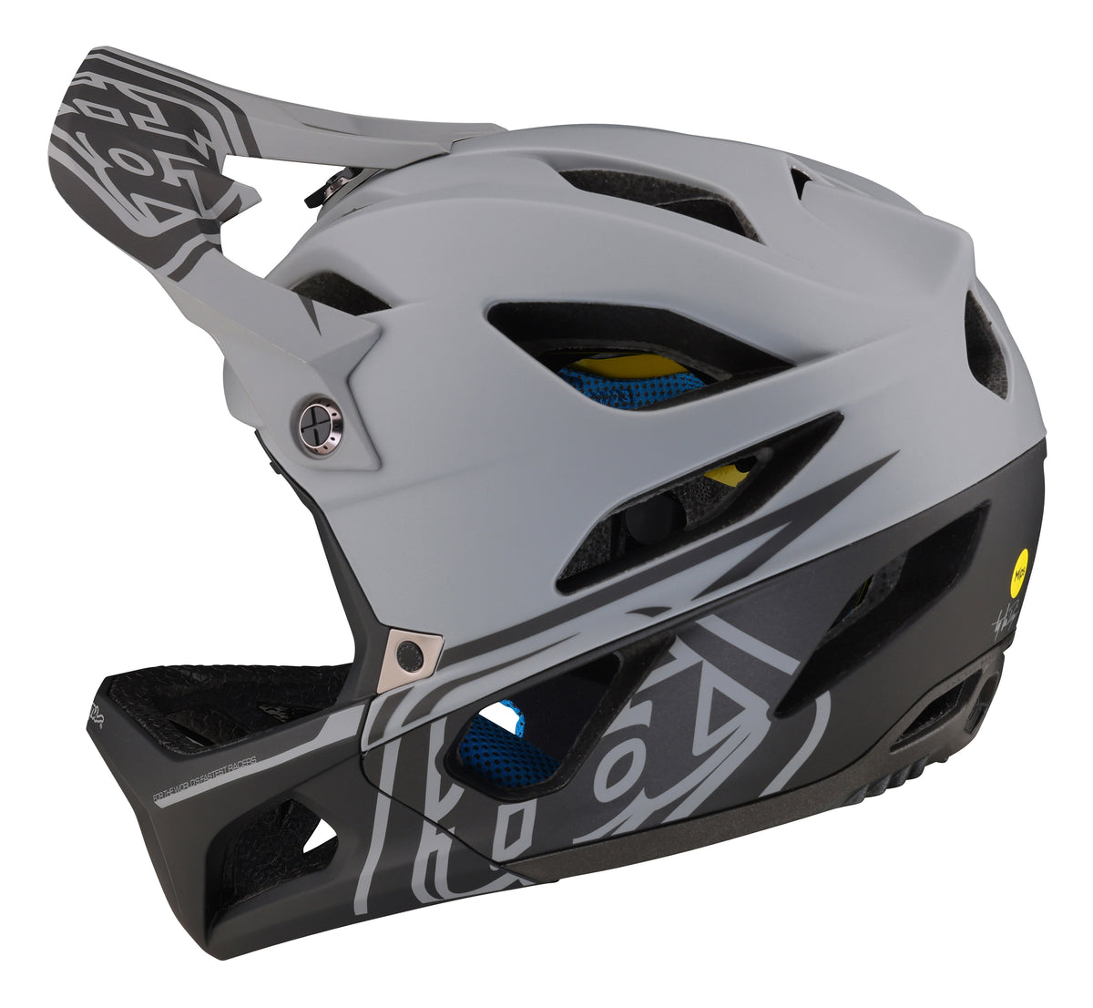 Troy Lee Designs Stage Full Face Helmet with MIPS - Stealth - Gray