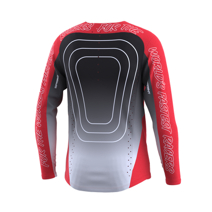 Troy Lee Designs Sprint Long Sleeve MTB Jersey - Richter - Youth - Race Red - 2023