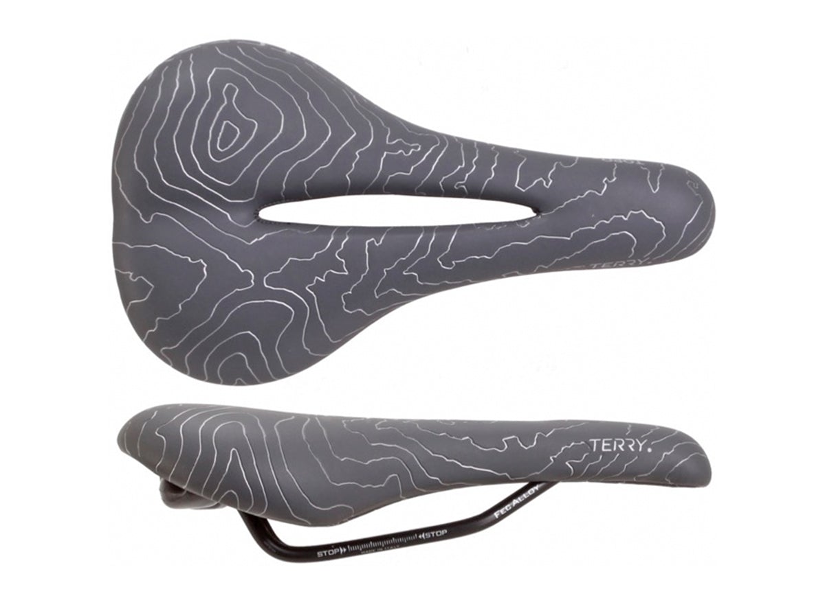 Terry Topo Saddle - Womens - Gray Gray Chromoly Rails 