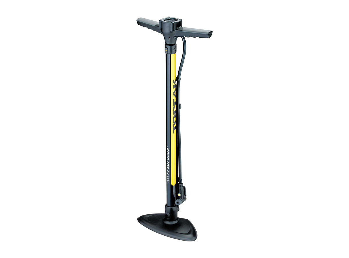 Topeak Joe Blow Elite Floor Pump Yellow - Black Presta / Schrader / Dunlop 