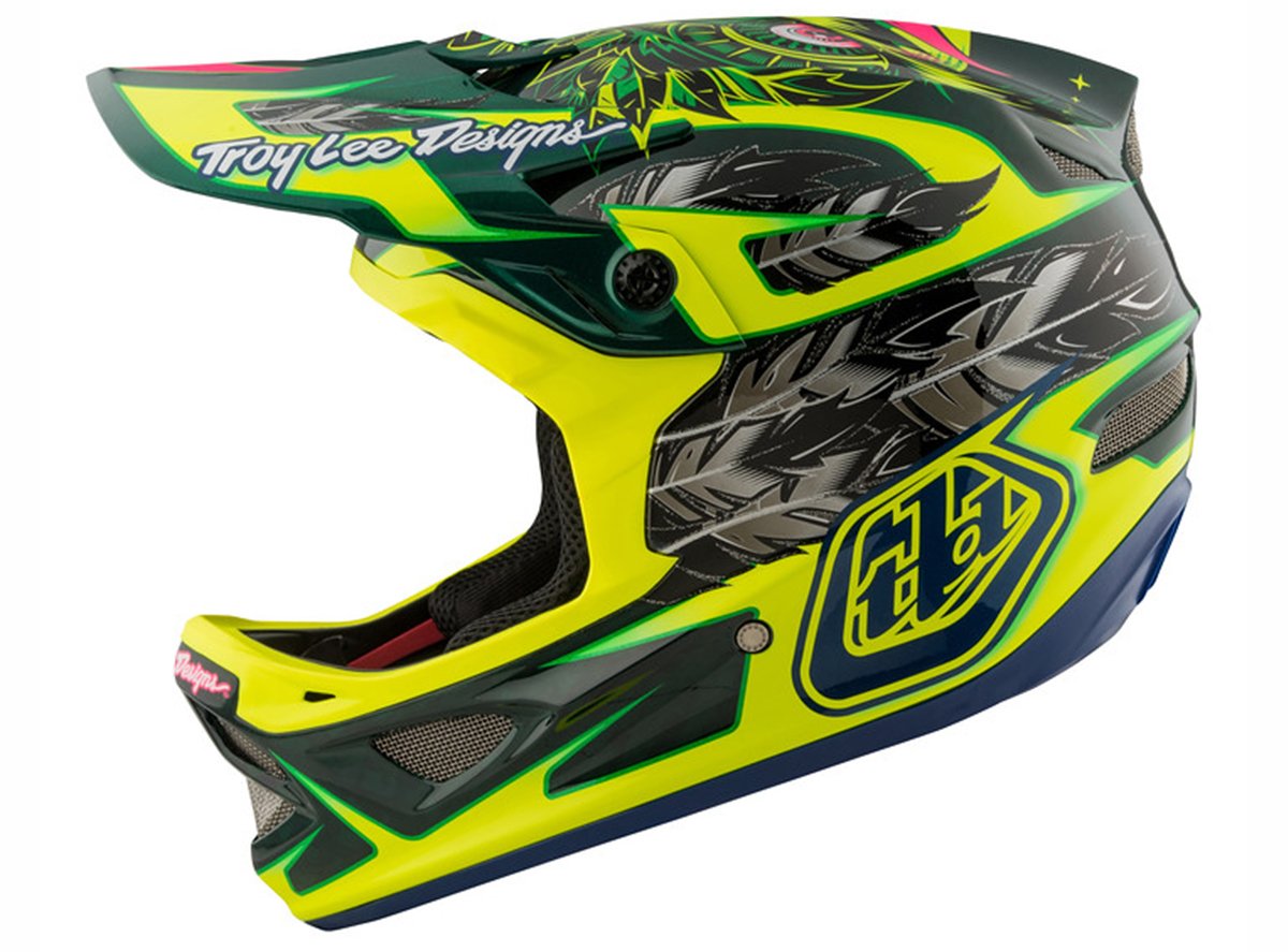 Troy Lee Designs D3 Carbon MIPS Full Face Helmet - Nightfall Green Nightfall Green X-Small 
