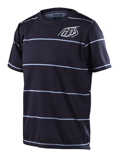 Troy Lee Designs Flowline Short Sleeve MTB Jersey - Youth - Revert - Black - 2022 Black X-Small 