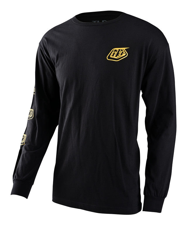 Troy Lee Designs Stamp Long Sleeve Tee - Black Black Small 