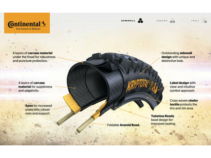 Continental Kryptotal-R Enduro 29" Folding MTB Tire - Rear