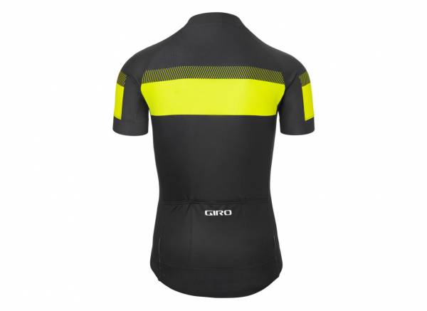 Giro Chrono Sport Short Sleeve Road Jersey - Black-HiViz Yellow Sprint