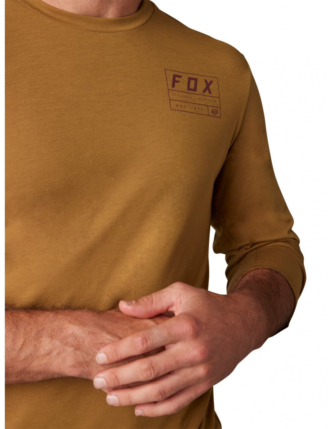 Fox Racing Ranger Dri Release 3/4 Sleeve MTB Jersey - Iron - Caramel